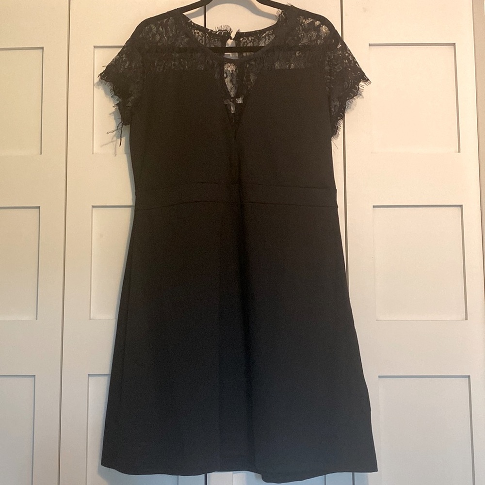 Black dress with lace detailing, size XL